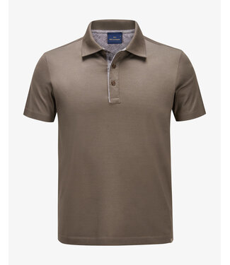 Paul & Shark Paul & Shark, Polo, Korte Mouw, Katoen, Linnen Accenten, Taupe