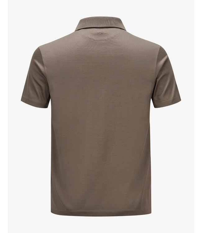 Paul & Shark Polo, Korte Mouw, Katoen, Linnen Accenten, Taupe