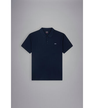 Paul & Shark Paul & Shark, Polo, Korte Mouw, Pique Katoen, Uni Donkerblauw, Shark Logo