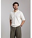 Aeden Polo, Gebreid, Katoen Mix, Korte Mouw, Off-White