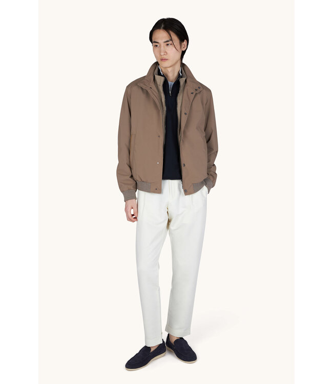 Paul & Shark Hybrid Jas / Vest met Rits, Typhoon® Platinum Jacket, Taupe
