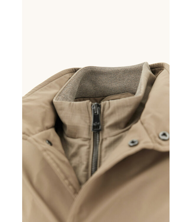 Paul & Shark Hybrid Jas / Vest met Rits, Typhoon® Platinum Jacket, Taupe