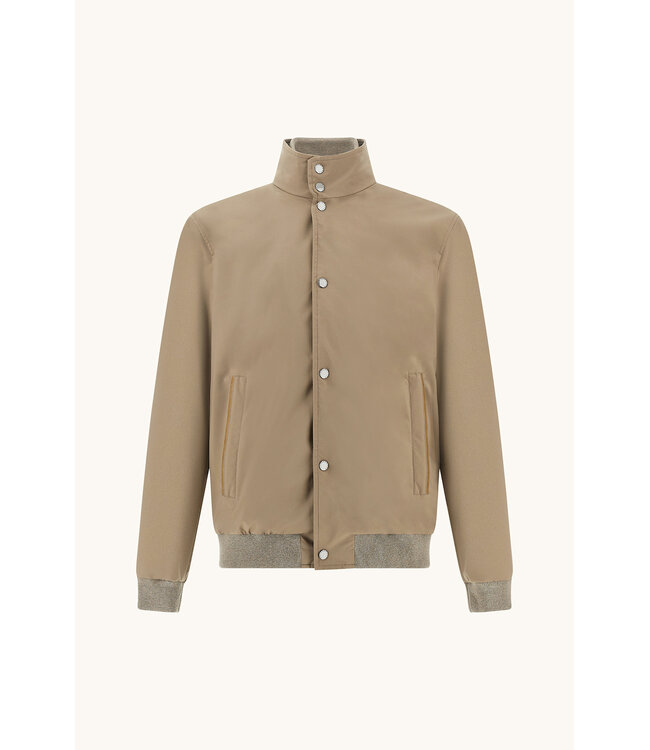 Paul & Shark Hybrid Jas / Vest met Rits, Typhoon® Platinum Jacket, Taupe