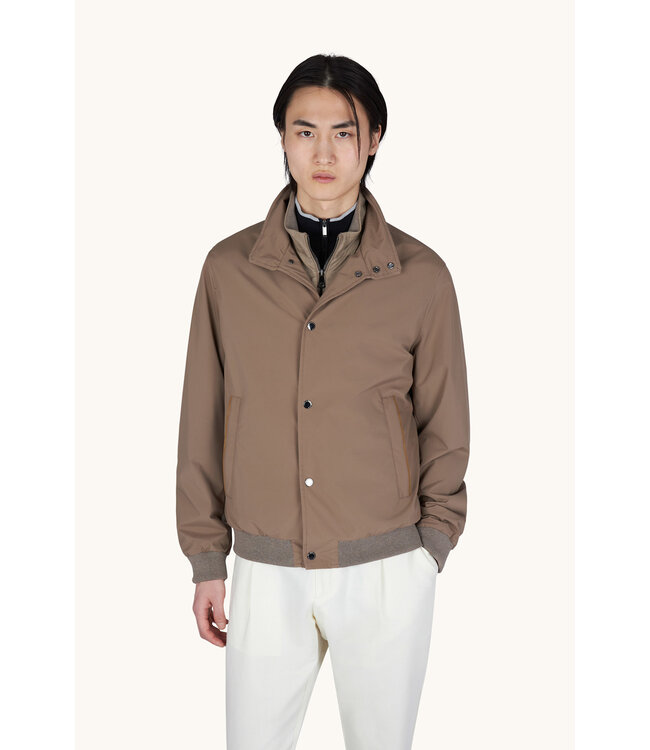 Paul & Shark Hybrid Jas / Vest met Rits, Typhoon® Platinum Jacket, Taupe