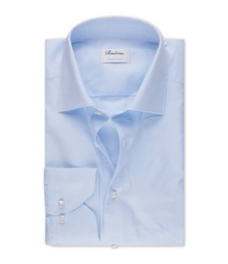 Stenstroms Stenstroms, Overhemd, Two Fold Katoen, Stretch, Lange Mouw, Lichtblauw, Slimline