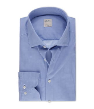 Stenstroms Stenstroms, Overhemd, Lange Mouw, Active Stretch-fabric Jersey, Lichtblauw Micro Design, Slimline