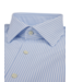 Stenstroms Overhemd, Lange Mouw, Stretchfabric Jersey, Wit, Lichtblauw, Gestreept, Slimline