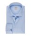 Stenstroms Overhemd, Lange Mouw, Stretchfabric Jersey, Lichtblauw, Micro Ruit, Slimline