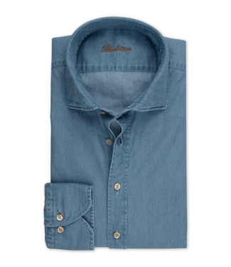 Stenstroms Stenstroms, Casual Overhemd,  Stretch Denim, Lange Mouw, Lichtblauw, New Slimline