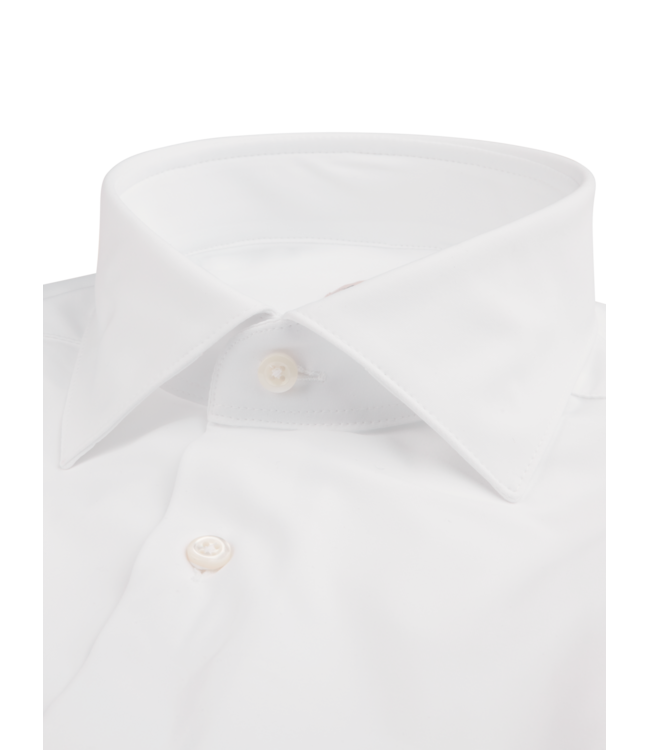 Stenstroms Overhemd, Lange Mouw, Stretchfabric Jersey, Wit, Slimline