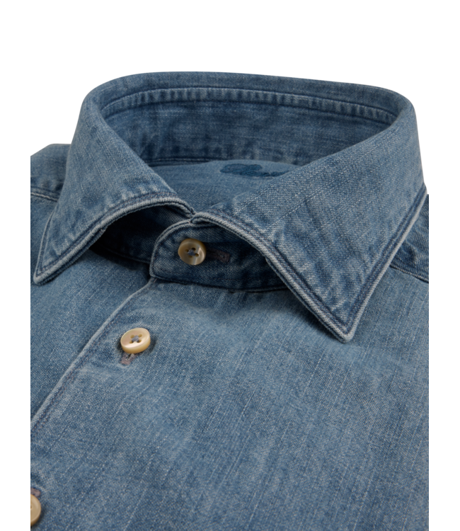 Stenstroms Overhemd, Denim, Casual, Lange Mouw, Slimline