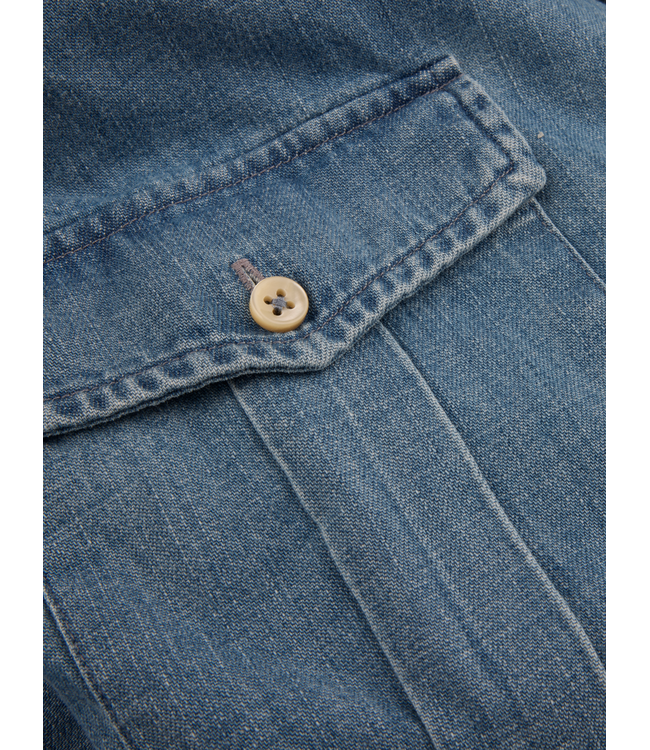 Stenstroms Overhemd, Denim, Casual, Lange Mouw, Slimline