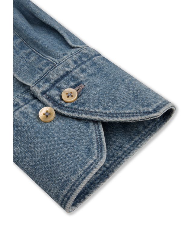 Stenstroms Overhemd, Denim, Casual, Lange Mouw, Slimline