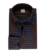 Stenstroms Overhemd, Lange Mouw, Casual, Katoen, Bruin Blauw Geruit, Regular Fit