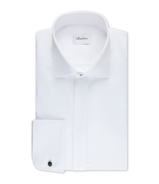 Stenstroms Stenstroms, Smoking Overhemd met Blinde Sluiting, Wit, Slimline