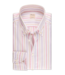 Stenstroms Overhemd, Lange Mouw, Casual, Oxford, Twofold Katoen, BD Kraag, Lichtroze, Beige, Lichtblauw, Gestreept, Regular Fit