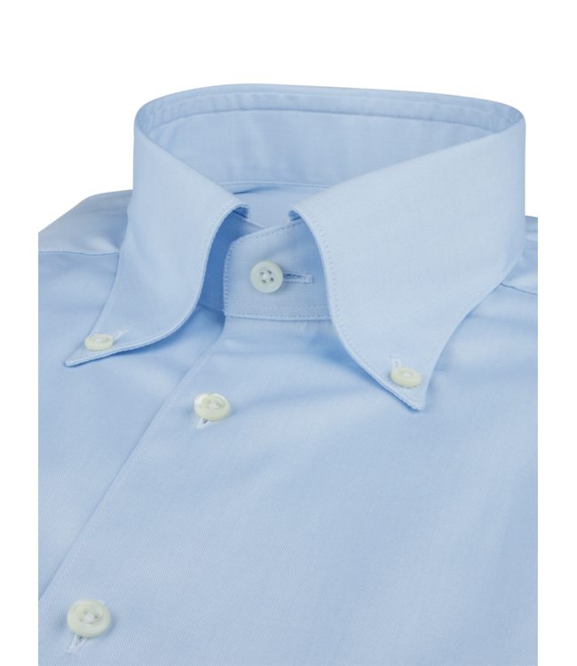 Stenstroms Overhemd, Lange Mouw, Oxford, BD Kraag, Lichtblauw, Slimline
