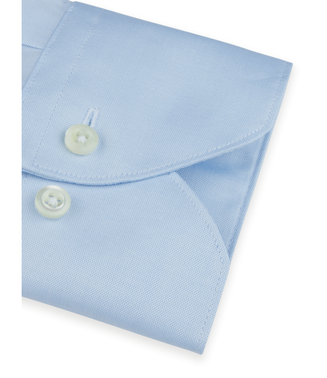 Stenstroms Overhemd, Lange Mouw, Oxford, BD Kraag, Lichtblauw, Slimline