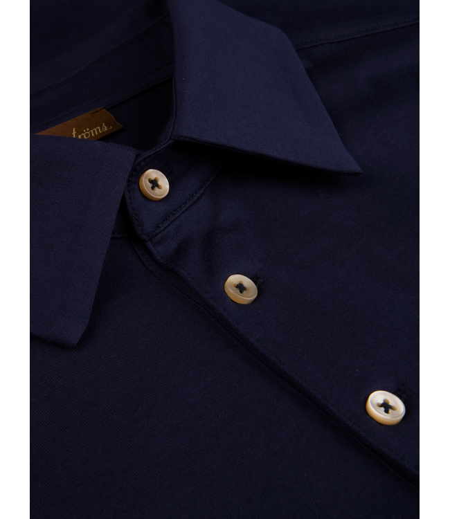 Stenstroms Polo, Korte Mouw, Gemerceriseerd Katoen, Donkerblauw