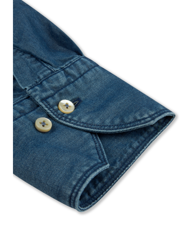 Stenstroms Denim Overhemd, Lyocell, Lange Mouw, Regular Fit