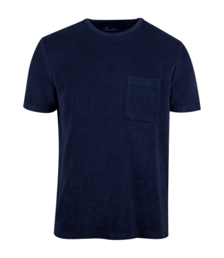 Stenstroms Stenstroms, T-Shirt, Korte Mouw, Ronde Hals, Badstof, Donkerblauw