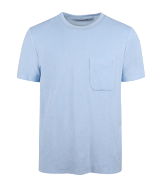 Stenstroms Stenstroms, T-Shirt, Korte Mouw, Ronde Hals, Badstof, Lichtblauw