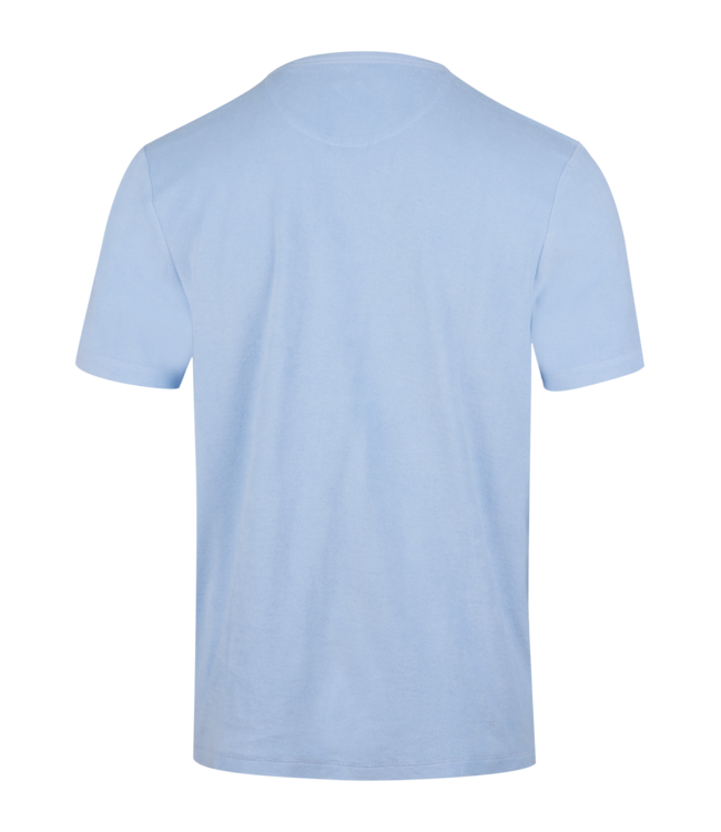Stenstroms T-Shirt, Korte Mouw, Ronde Hals, Badstof, Lichtblauw