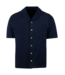 Stenstroms Polohemd, met Rever Kraag, Korte Mouw, Badstof, Donkerblauw