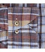Stenstroms Overhemd, Linnen Geruit, Bruin, Geel, Rood, Lange Mouw, Slimline