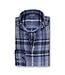Stenstroms Overhemd, Linnen, Geruit, Blauw, Wit, Lichtblauw, Lange Mouw, Slimline
