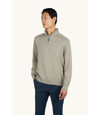 Paul & Shark Paul & Shark, Trui, Half-Zip, Typhoon RE-4x4 Stretch, Schouder Patches, Beige