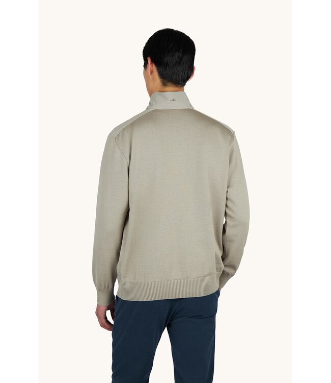 Paul & Shark Trui, Half-Zip, Typhoon RE-4x4 Stretch, Schouder Patches, Beige