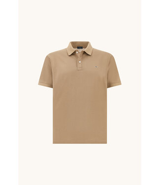 Paul & Shark Paul & Shark, Polo, Korte Mouw, Pique Katoen, Uni Beige, Shark Logo