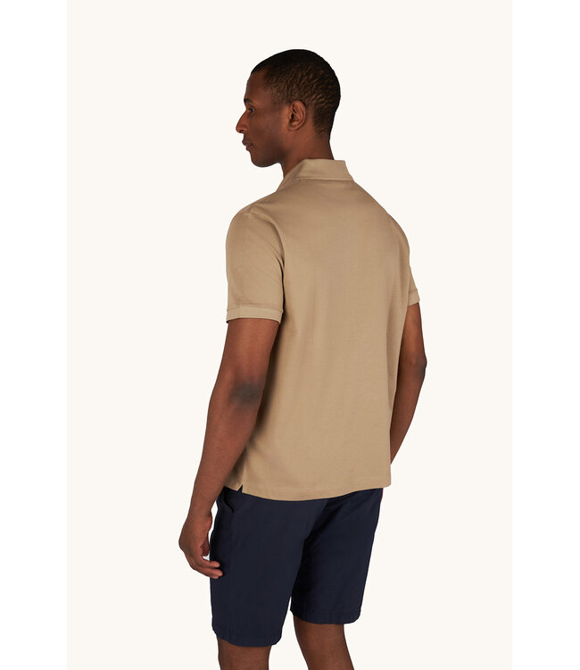 Paul & Shark Polo, Korte Mouw, Pique Katoen, Uni Beige, Shark Logo