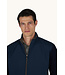 Paul & Shark Vest met Rits, Hybrid, Windstopper, Wol, Typhoon Platinum, Donkerblauw met Suede Accenten