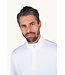 Paul & Shark Trui, Half-Zip, Merino Summer Wool, Snow White met Beige Alcantara Accenten