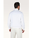 Paul & Shark Trui, Half-Zip, Merino Summer Wool, Snow White met Beige Alcantara Accenten