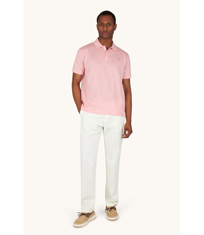 Paul & Shark Polo, Korte Mouw, Pique Katoen, Uni Roze, Shark Logo