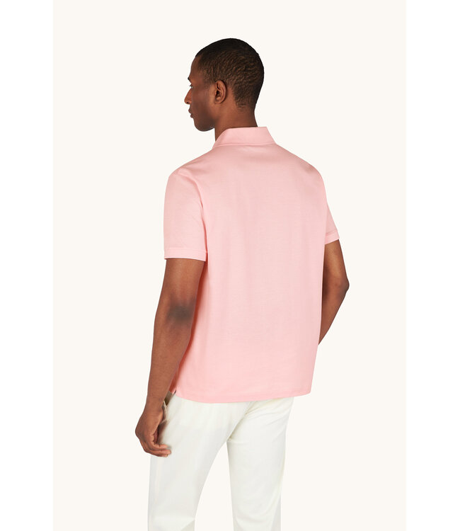 Paul & Shark Polo, Korte Mouw, Pique Katoen, Uni Roze, Shark Logo