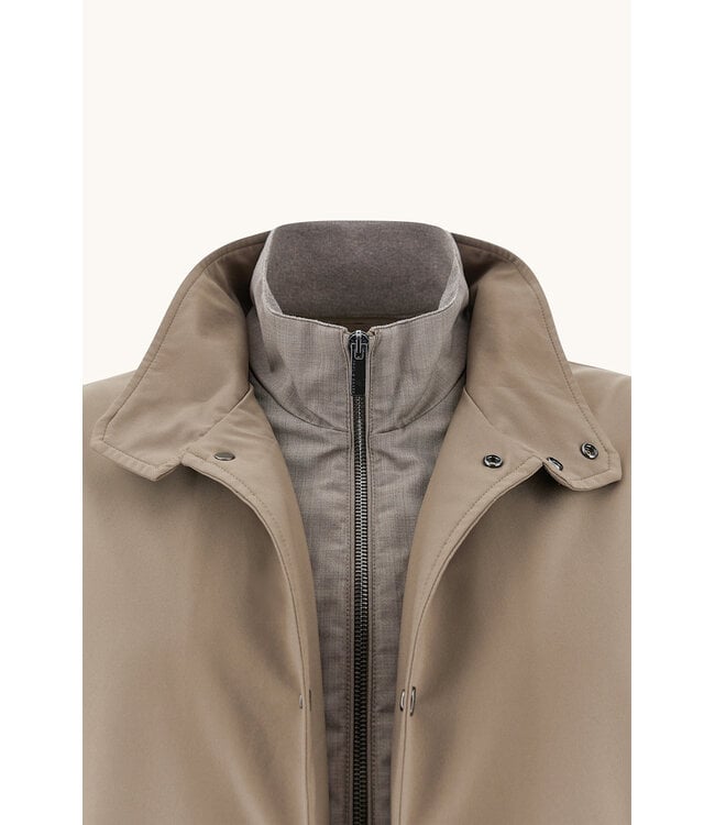 Paul & Shark Hybrid Jas / Vest met Rits, Typhoon® Platinum Jacket, Taupe