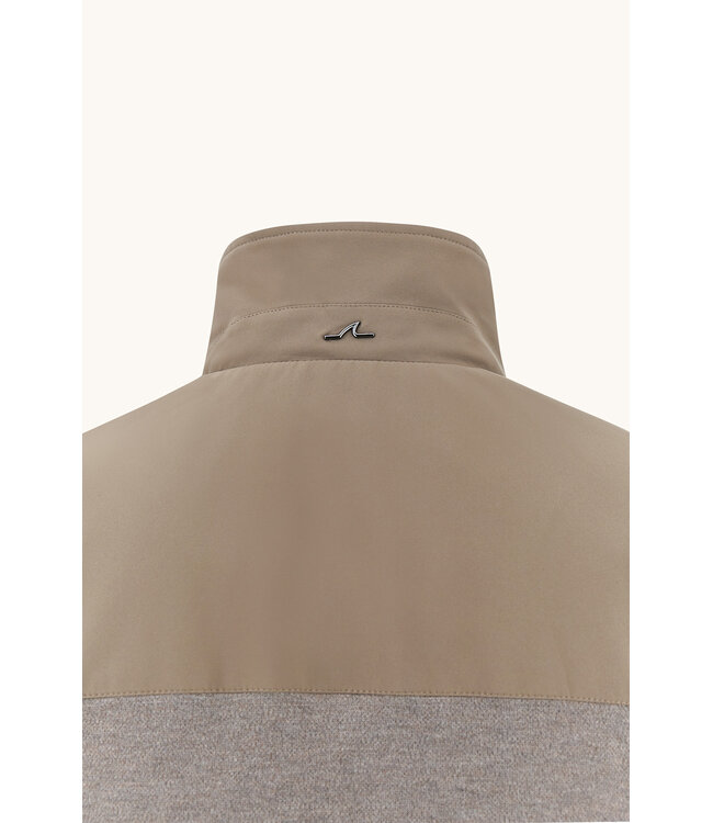 Paul & Shark Hybrid Jas / Vest met Rits, Typhoon® Platinum Jacket, Taupe