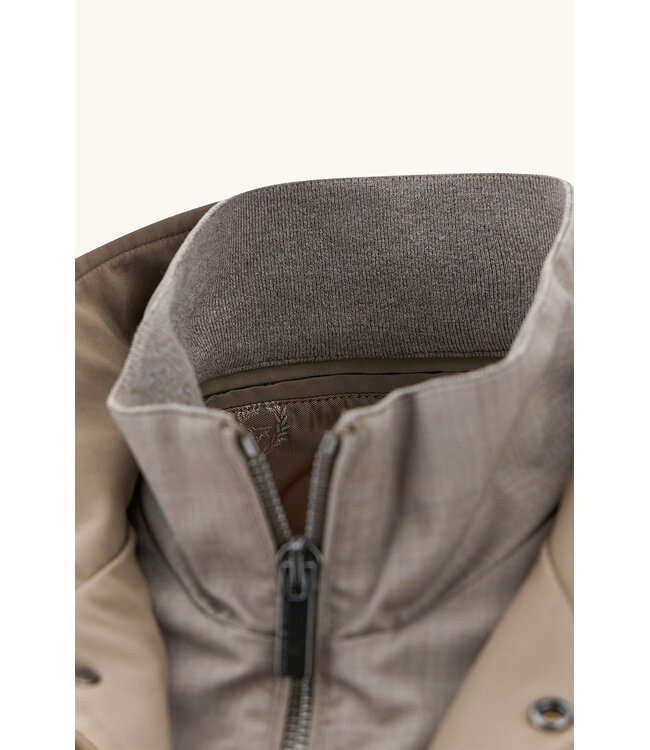 Paul & Shark Hybrid Jas / Vest met Rits, Typhoon® Platinum Jacket, Taupe