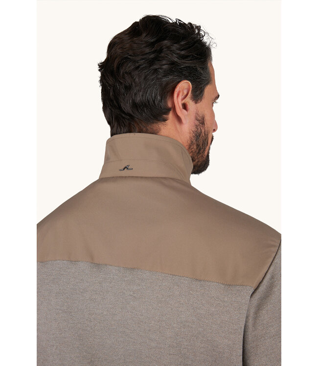 Paul & Shark Hybrid Jas / Vest met Rits, Typhoon® Platinum Jacket, Taupe