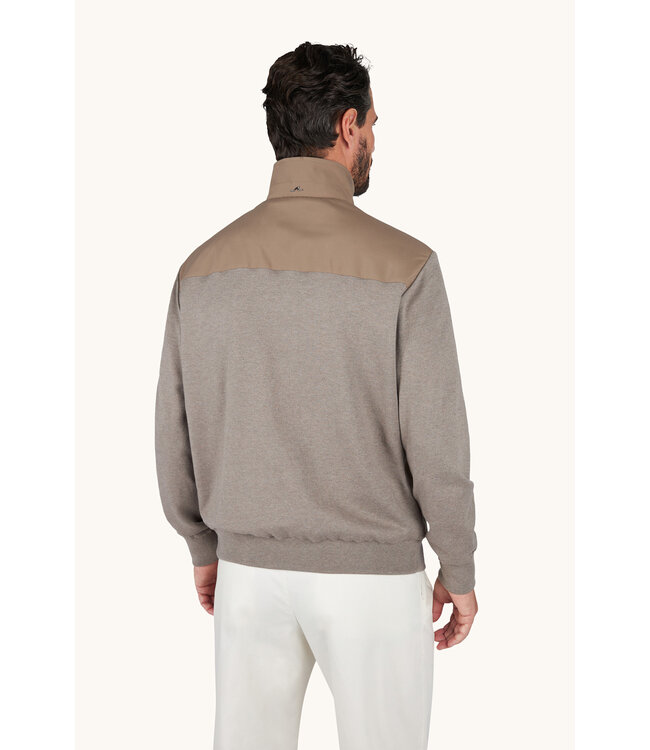 Paul & Shark Hybrid Jas / Vest met Rits, Typhoon® Platinum Jacket, Taupe