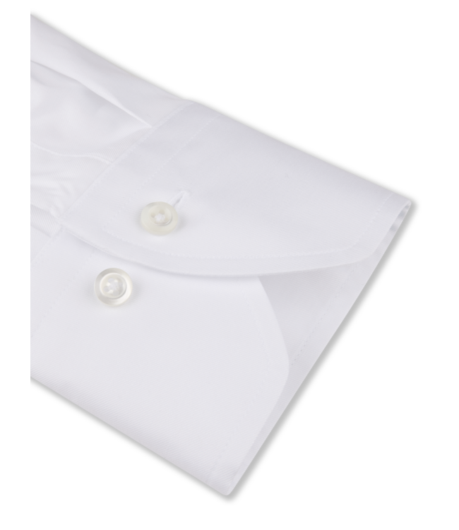 Stenstroms Overhemd, Twill Katoen, Lange Mouw, Schiller Kraag / One Piece Collar, Wit