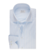 Stenstroms Overhemd, Lange Mouw, Twill Katoen, Kent Kraag, Wit, Lichtblauw, Gestreept, Regular Fit