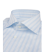 Stenstroms Overhemd, Lange Mouw, Twill Katoen, Kent Kraag, Wit, Lichtblauw, Gestreept, Regular Fit