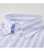 Stenstroms Overhemd, Oxford Katoen, Wit, Lichtblauw, Lange Mouw, Regular Fit
