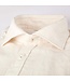 Stenstroms Overhemd, Linnen/Katoen Mix, Lange Mouw, Slimline, Beige Structuur Dessin