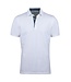 Stenstroms Polo, Korte Mouw, Katoen, Wit met Contrast Kraag